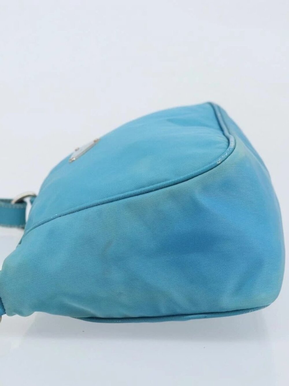PRADA Shoulder Bag Nylon Light Blue Silver Auth LNZ298 - Picture 4 of 15